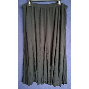 Karen Kane Women's Black XL Broomstick Maxi Skirt Stretch Waist Rayon w Lining